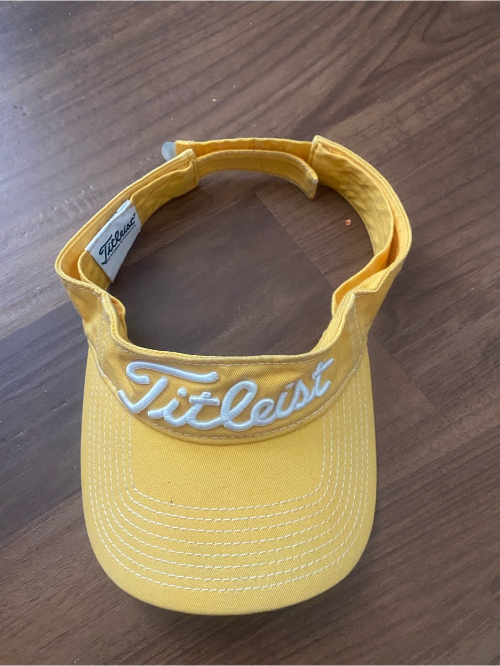 Titleist Yellow Kids Visor with White Embroidered Logo